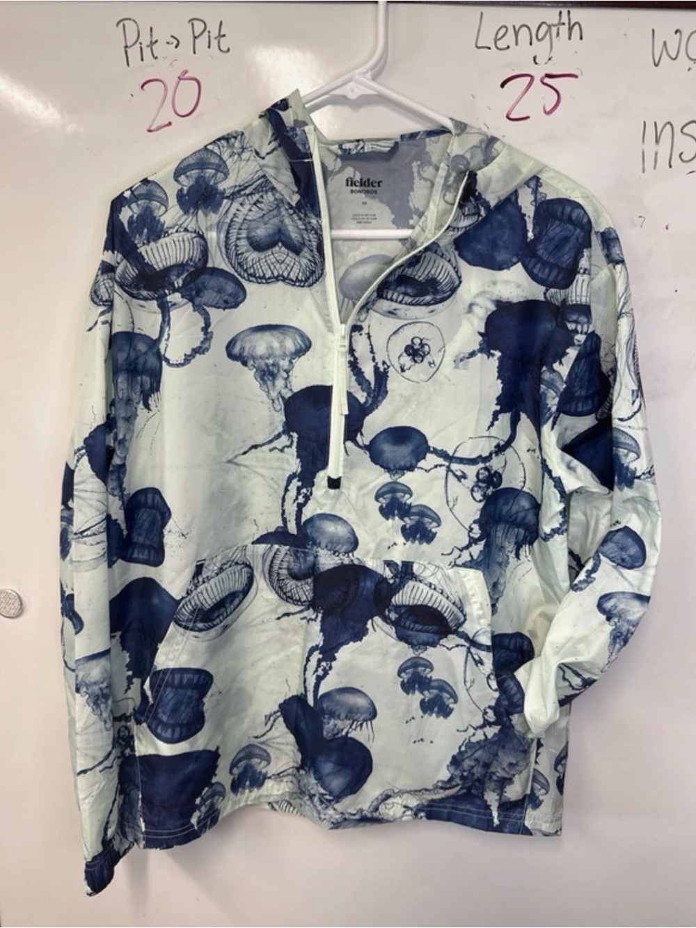Bonobos Fielder Jacket windbreaker 1/4zip ripstop coastal sealife gorpcore xs